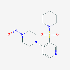 molecular formula C14H21N5O3S B186367 1-Nitroso-4-[3-(1-piperidinylsulfonyl)-4-pyridinyl]piperazine CAS No. 74375-77-2