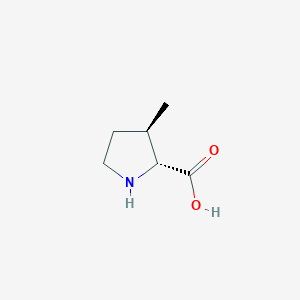 molecular formula C6H11NO2 B186371 (2R,3R)-3-Methylpyrrolidine-2-carboxylic acid CAS No. 118758-47-7