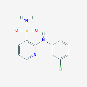 molecular formula C11H10ClN3O2S B186372 2-(3-Chloroanilino)-3-pyridinesulfonamide CAS No. 55842-08-5