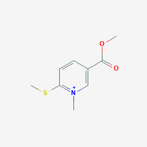 molecular formula C9H12NO2S+ B186380 Pyridinium, 5-(methoxycarbonyl)-1-methyl-2-(methylthio)- CAS No. 92823-48-8