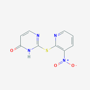 molecular formula C9H6N4O3S B186389 2-(3-nitropyridin-2-yl)sulfanyl-1H-pyrimidin-6-one CAS No. 73768-43-1