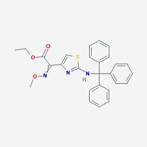 molecular formula C27H25N3O3S B186390 Ethyl 2-methoxyimino-2-[2-(tritylamino)-1,3-thiazol-4-yl]acetate CAS No. 64485-89-8