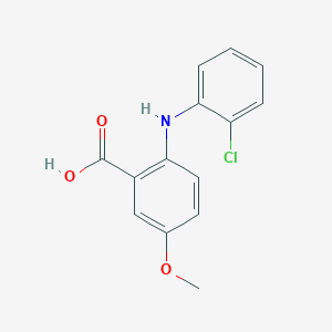 molecular formula C14H12ClNO3 B186394 2-[(2-Chlorophenyl)amino]-5-methoxybenzoic acid CAS No. 56980-11-1