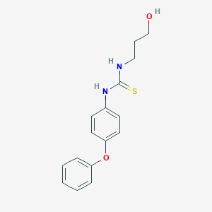 molecular formula C16H18N2O2S B186409 1-(3-Hydroxypropyl)-3-(4-phenoxyphenyl)thiourea CAS No. 5841-10-1