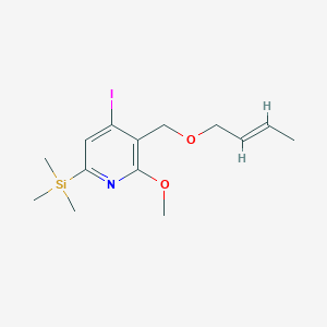 B186412 3-[((E)-But-2-enyl)oxymethyl]-4-iodo-2-methoxy-6-trimethylsilanyl-pyridine CAS No. 174092-76-3