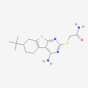 B186429 2-[(4-Amino-7-tert-butyl-5,6,7,8-tetrahydro[1]benzothieno[2,3-d]pyrimidin-2-yl)sulfanyl]acetamide CAS No. 6154-94-5