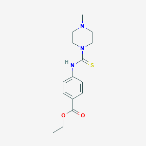 molecular formula C15H21N3O2S B186434 Ethyl 4-[(4-methylpiperazine-1-carbothioyl)amino]benzoate CAS No. 6198-89-6