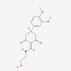 B186436 5-(3,4-Dimethoxyphenyl)-2-[(2-hydroxyethylamino)methylidene]cyclohexane-1,3-dione CAS No. 6124-15-8