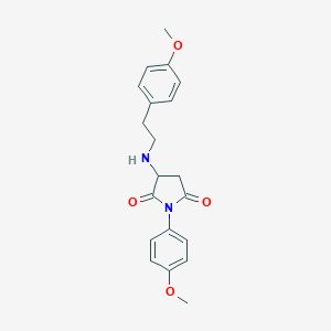 molecular formula C20H22N2O4 B186442 1-(4-Methoxyphenyl)-3-[2-(4-methoxyphenyl)ethylamino]pyrrolidine-2,5-dione CAS No. 5601-73-0