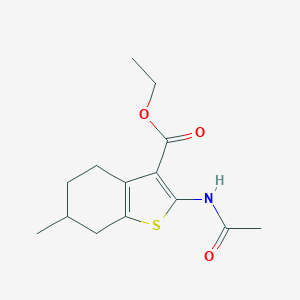 molecular formula C14H19NO3S B186454 Ethyl 2-acetamido-6-methyl-4,5,6,7-tetrahydrobenzo[b]thiophene-3-carboxylate CAS No. 76981-73-2