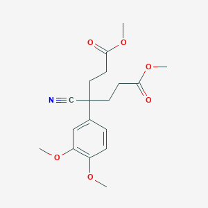 molecular formula C18H23NO6 B186455 Dimethyl 4-cyano-4-(3,4-dimethoxyphenyl)heptanedioate CAS No. 61330-09-4