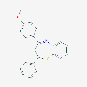 molecular formula C22H19NOS B186459 4-(4-Methoxyphenyl)-2-phenyl-2,3-dihydro-1,5-benzothiazepine CAS No. 64820-40-2