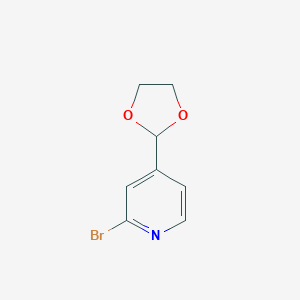 molecular formula C8H8BrNO2 B186461 2-Bromo-4-(1,3-dioxolan-2-YL)pyridine CAS No. 118289-18-2