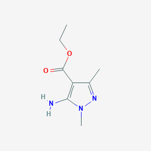 molecular formula C8H13N3O2 B186489 ethyl 5-amino-1,3-dimethyl-1H-pyrazole-4-carboxylate CAS No. 34605-62-4