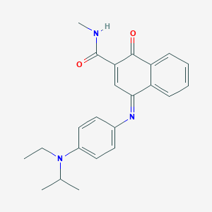 molecular formula C23H25N3O2 B186501 4-((4-(Ethyl(isopropyl)amino)phenyl)imino)-N-methyl-1-oxo-1,4-dihydronaphthalene-2-carboxamide CAS No. 161358-44-7