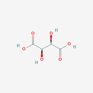 molecular formula C4H6O6<br>H2C4H4O6 B186542 L-(+)-Tartaric acid CAS No. 138508-61-9