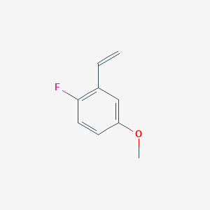 molecular formula C9H9FO B186578 Benzene, 2-ethenyl-1-fluoro-4-methoxy-(9CI) CAS No. 196519-60-5