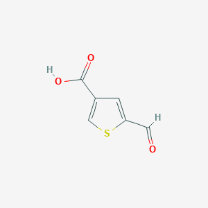 molecular formula C6H4O3S B186592 5-Formylthiophene-3-carboxylic acid CAS No. 89324-44-7