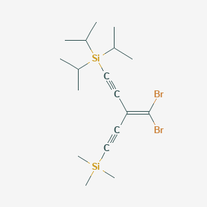 molecular formula C18H30Br2Si2 B186624 (3-(Dibromomethylene)-5-(triisopropylsilyl)penta-1,4-diyn-1-yl)trimethylsilane CAS No. 164990-17-4