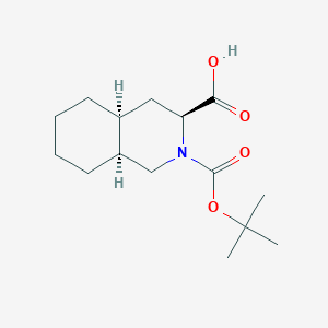 molecular formula C15H25NO4 B186625 (3S,4aS,8aS)-2-(tert-Butoxycarbonyl)decahydroisoquinoline-3-carboxylic acid CAS No. 115238-59-0