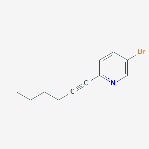 molecular formula C11H12BrN B186631 5-Bromo-2-(hex-1-YN-1-YL)pyridine CAS No. 111770-81-1