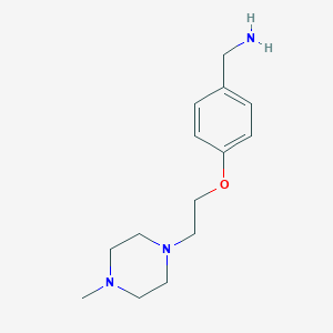 molecular formula C14H23N3O B186644 4-[2-(4-Methyl-1-piperazinyl)ethoxy]benzenemethanamine CAS No. 128540-39-6