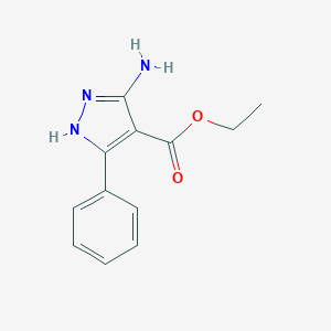 molecular formula C12H13N3O2 B186647 ethyl 3-amino-5-phenyl-1H-pyrazole-4-carboxylate CAS No. 1572-11-8