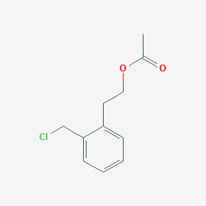 B186648 2-[2-(Chloromethyl)phenyl]ethyl acetate CAS No. 100126-78-1