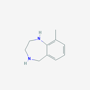 molecular formula C10H14N2 B186652 9-Methyl-2,3,4,5-tetrahydro-1H-benzo[e][1,4]diazepine CAS No. 195986-82-4