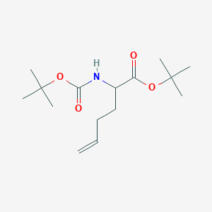 molecular formula C15H27NO4 B186659 tert-Butyl 2-((tert-butoxycarbonyl)amino)hex-5-enoate CAS No. 151294-93-8