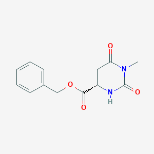 molecular formula C13H14N2O4 B018669 Benzyl (4S)-1-methyl-2,6-dioxohexahydropyrimidine-4-carboxylate CAS No. 103300-85-2