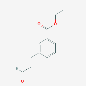 molecular formula C12H14O3 B186716 Ethyl 3-(3-oxopropyl)benzoate CAS No. 114837-81-9