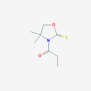 B186734 1-(4,4-Dimethyl-2-sulfanylidene-1,3-oxazolidin-3-YL)propan-1-one CAS No. 115026-48-7