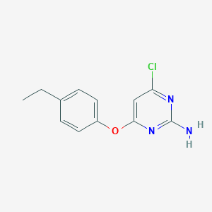 molecular formula C12H12ClN3O B186736 2-Amino-4-(p-ethylphenoxy)-6-chloropyrimidine CAS No. 100763-77-7