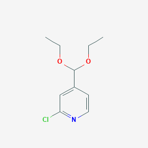 molecular formula C10H14ClNO2 B186742 2-Chloro-4-(diethoxymethyl)pyridine CAS No. 118287-89-1