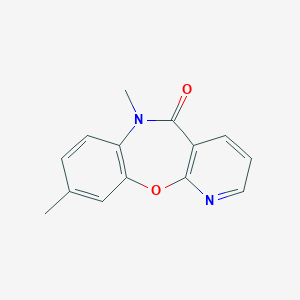 molecular formula C14H12N2O2 B186790 6,9-Dimethyl-pyrido(2,3-b)(1,5)benzoxazepin-5(6H)-one CAS No. 134894-53-4