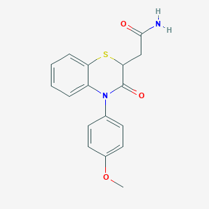 molecular formula C17H16N2O3S B186807 N-(4-methoxyphenyl)-2-(3-oxo-3,4-dihydro-2H-1,4-benzothiazin-2-yl)acetamide CAS No. 106691-38-7
