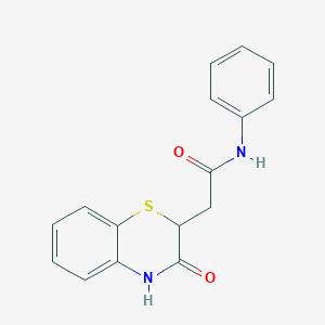 molecular formula C16H14N2O2S B186808 3-Oxo-N-phenyl-2H-1,4-benzothiazine-2-acetamide CAS No. 101350-88-3