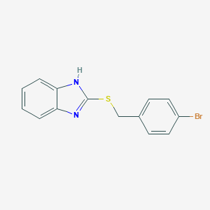 molecular formula C14H11BrN2S B186810 2-[(4-bromophenyl)methylsulfanyl]-1H-benzimidazole CAS No. 296273-25-1
