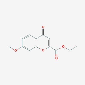 molecular formula C13H12O5 B186829 4H-1-Benzopyran-2-carboxylic acid, 7-methoxy-4-oxo-, ethyl ester CAS No. 38322-74-6