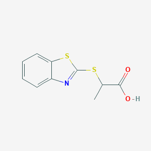 molecular formula C10H9NO2S2 B186834 2-(1,3-Benzothiazol-2-ylsulfanyl)propanoic acid CAS No. 3383-66-2