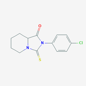 molecular formula C13H13ClN2OS B186836 2-(4-Chlorophenyl)hexahydro-3-thioxoimidazo(1,5-a)pyridin-1(5H)-one CAS No. 70325-75-6