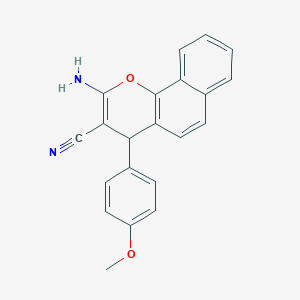 molecular formula C21H16N2O2 B186849 2-amino-4-(4-methoxyphenyl)-4H-benzo[h]chromene-3-carbonitrile CAS No. 119825-06-8