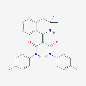 molecular formula C28H29N3O2 B186856 Propanediamide, N,N'-bis(4-methylphenyl)-2-(3,4-dihydro-3,3-dimethyl-1(2H)-isoquinolinylidene)- CAS No. 170658-29-4