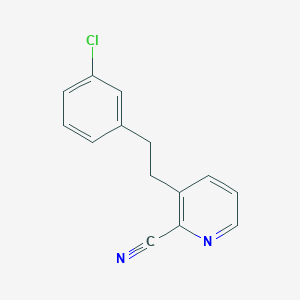 molecular formula C14H11ClN2 B018686 3-[2-(3-Chlorophenyl)ethyl]-2-pyridinecarbonitrile CAS No. 31255-57-9