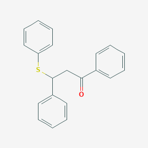 1-Propanone, 1,3-diphenyl-3-(phenylthio)-