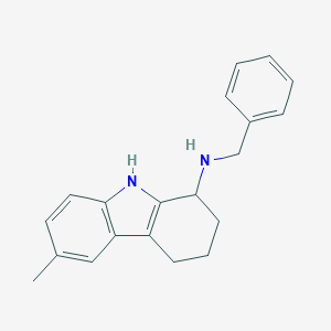 molecular formula C20H22N2 B186899 N-benzyl-6-methyl-2,3,4,9-tetrahydro-1H-carbazol-1-amine CAS No. 118498-98-9
