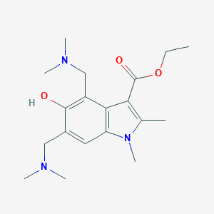 molecular formula C19H29N3O3 B186906 ethyl 4,6-bis[(dimethylamino)methyl]-5-hydroxy-1,2-dimethyl-1H-indole-3-carboxylate CAS No. 88461-90-9