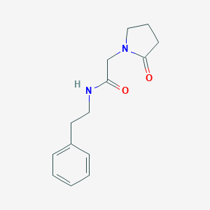 molecular formula C14H18N2O2 B186910 1-Pyrrolidineacetamide, 2-oxo-N-(2-phenylethyl)- CAS No. 120356-52-7