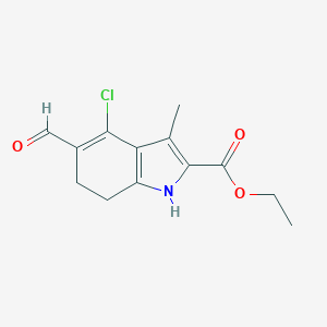 molecular formula C13H14ClNO3 B186916 ethyl 4-chloro-5-formyl-3-methyl-6,7-dihydro-1H-indole-2-carboxylate CAS No. 351073-97-7